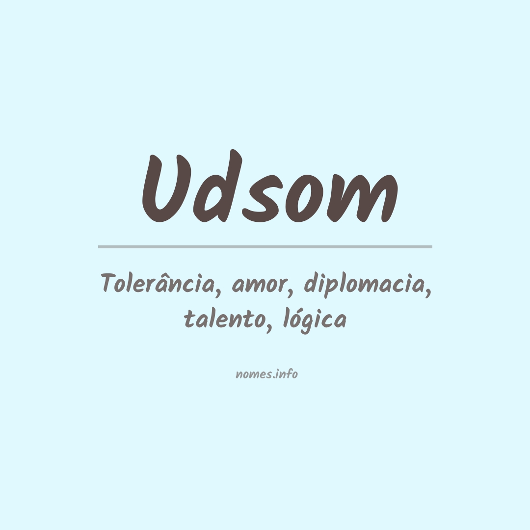 Significado do nome Udsom