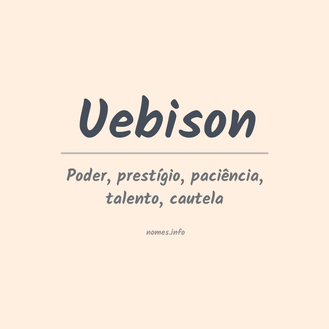 Significado do nome Uebison
