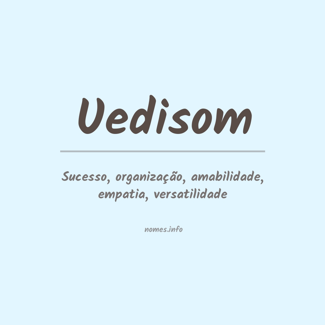 Significado do nome Uedisom