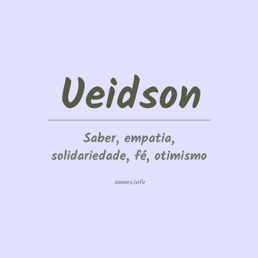 Significado do nome Ueidson