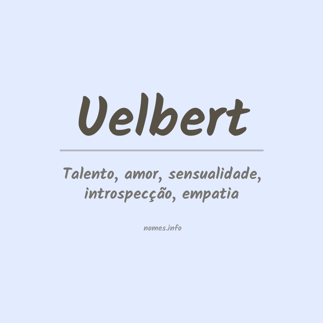 Significado do nome Uelbert
