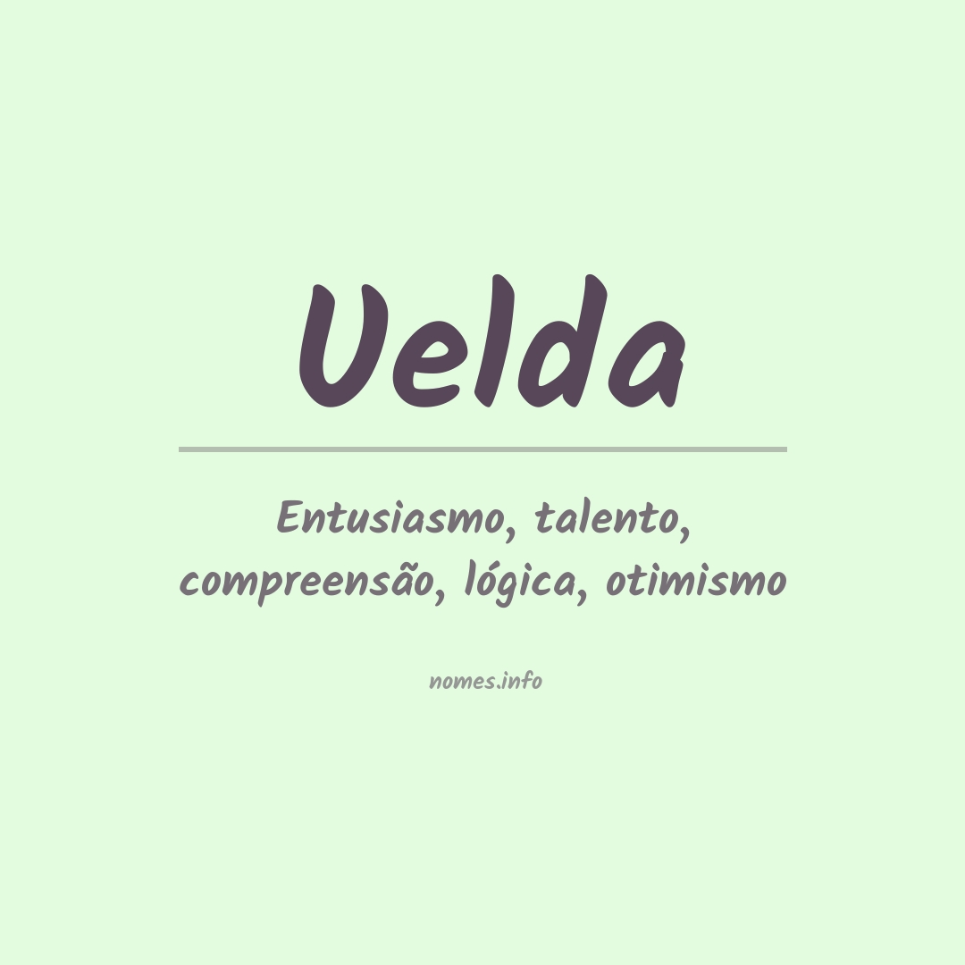 Significado do nome Uelda