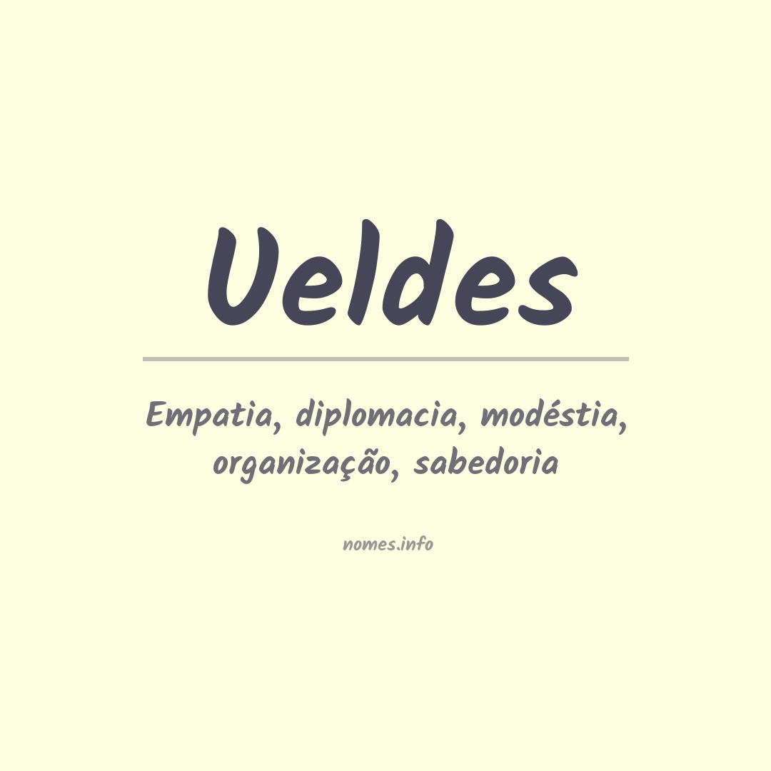 Significado do nome Ueldes