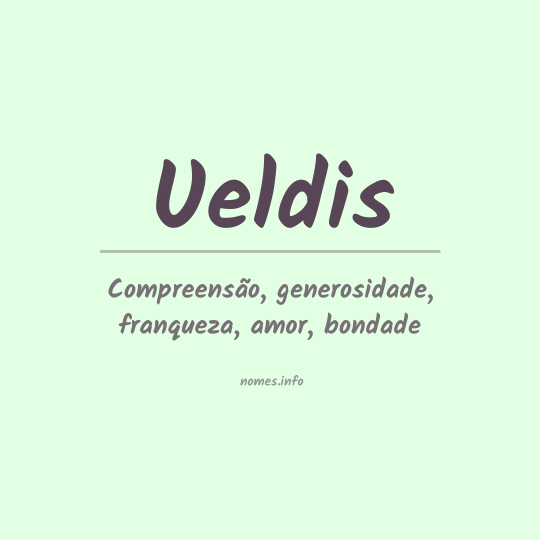 Significado do nome Ueldis