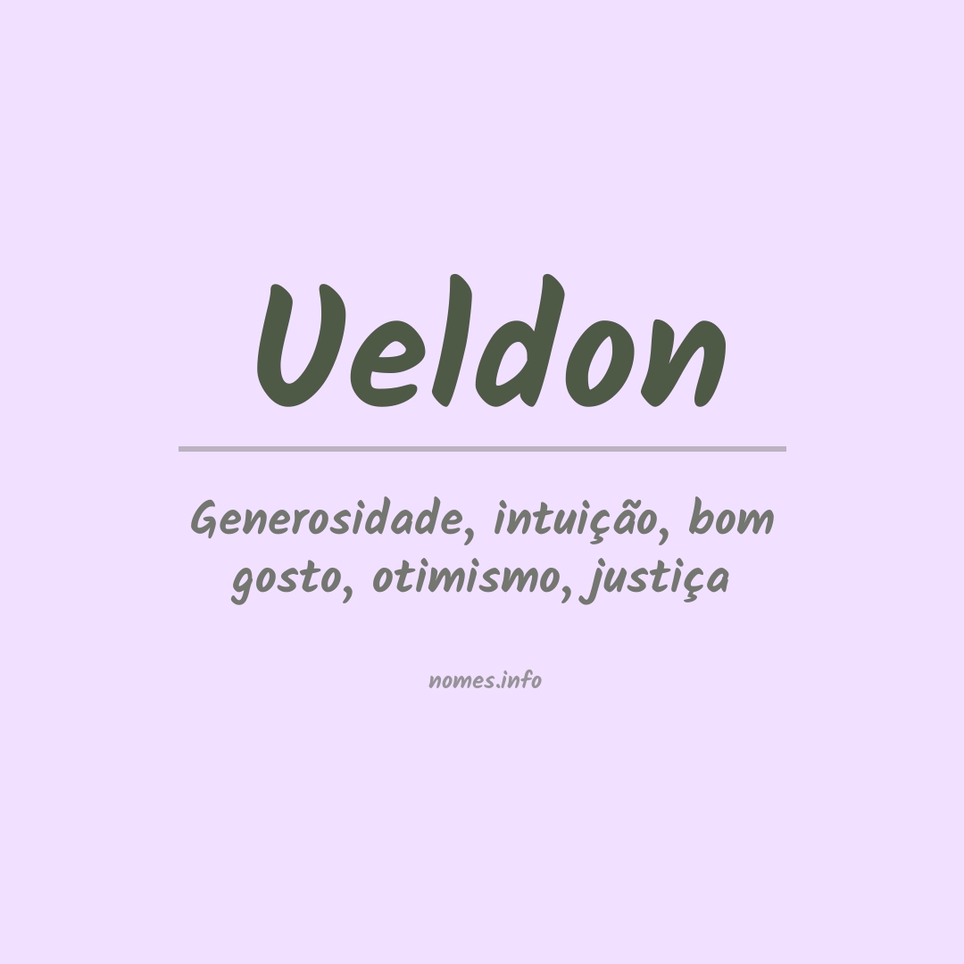 Significado do nome Ueldon