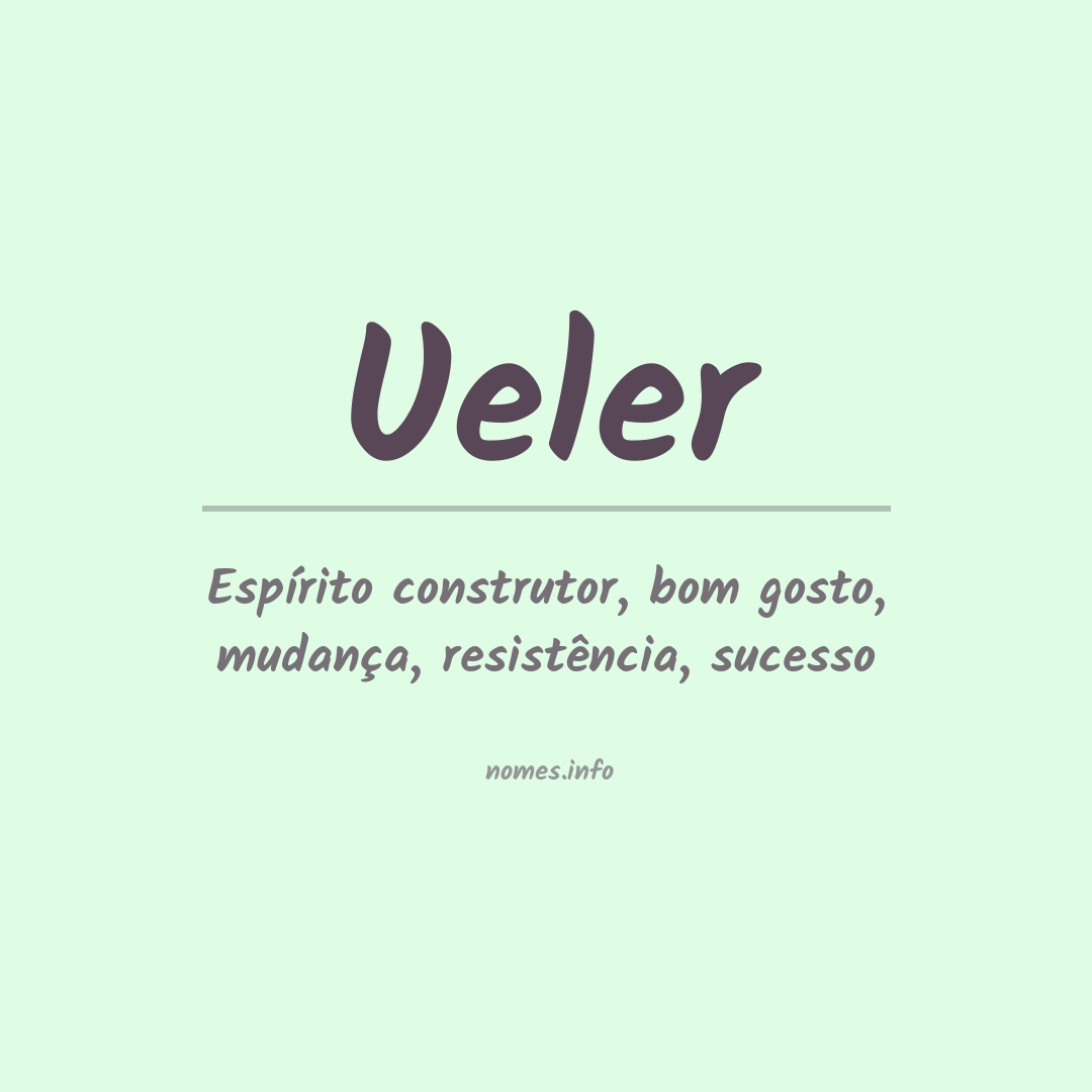Significado do nome Ueler