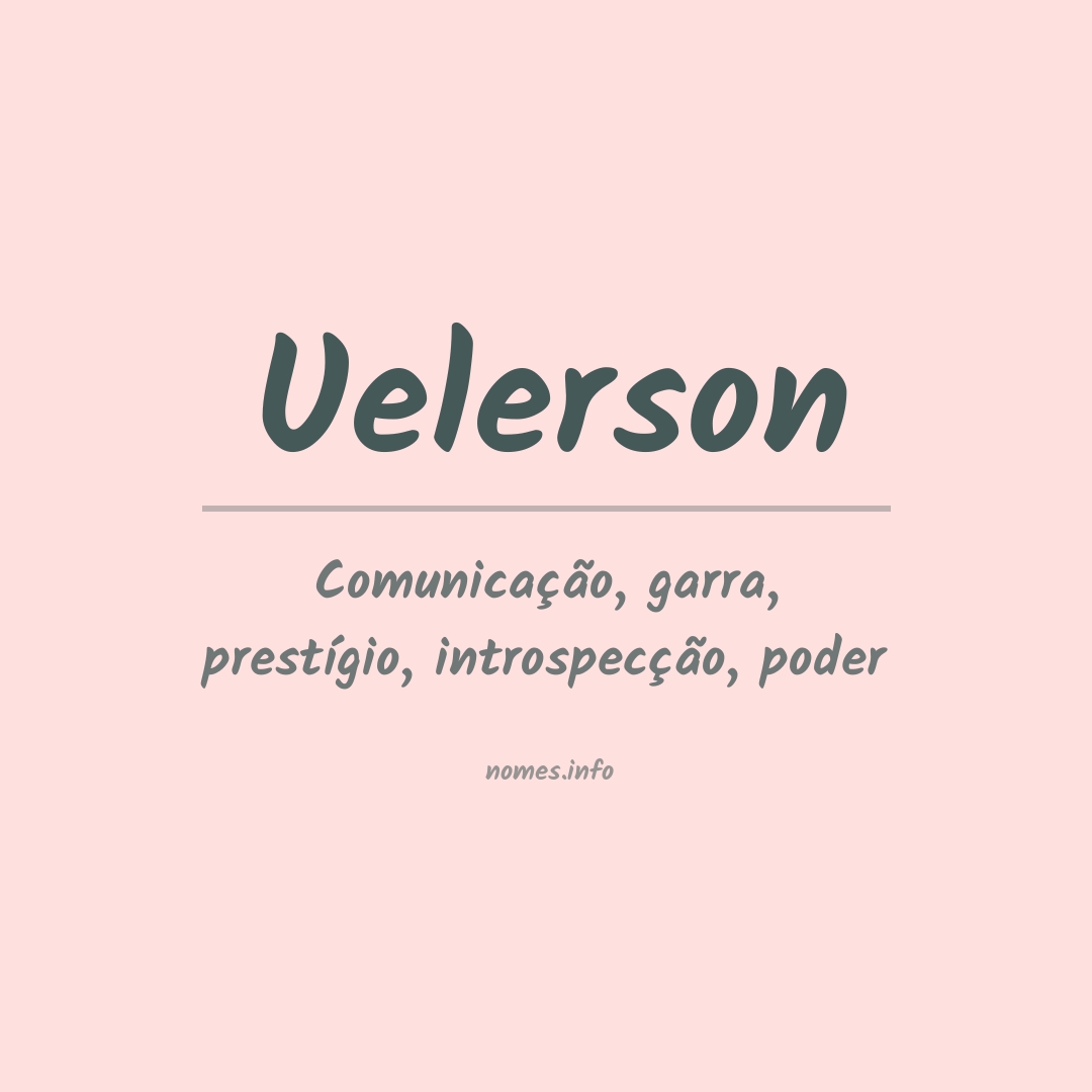 Significado do nome Uelerson