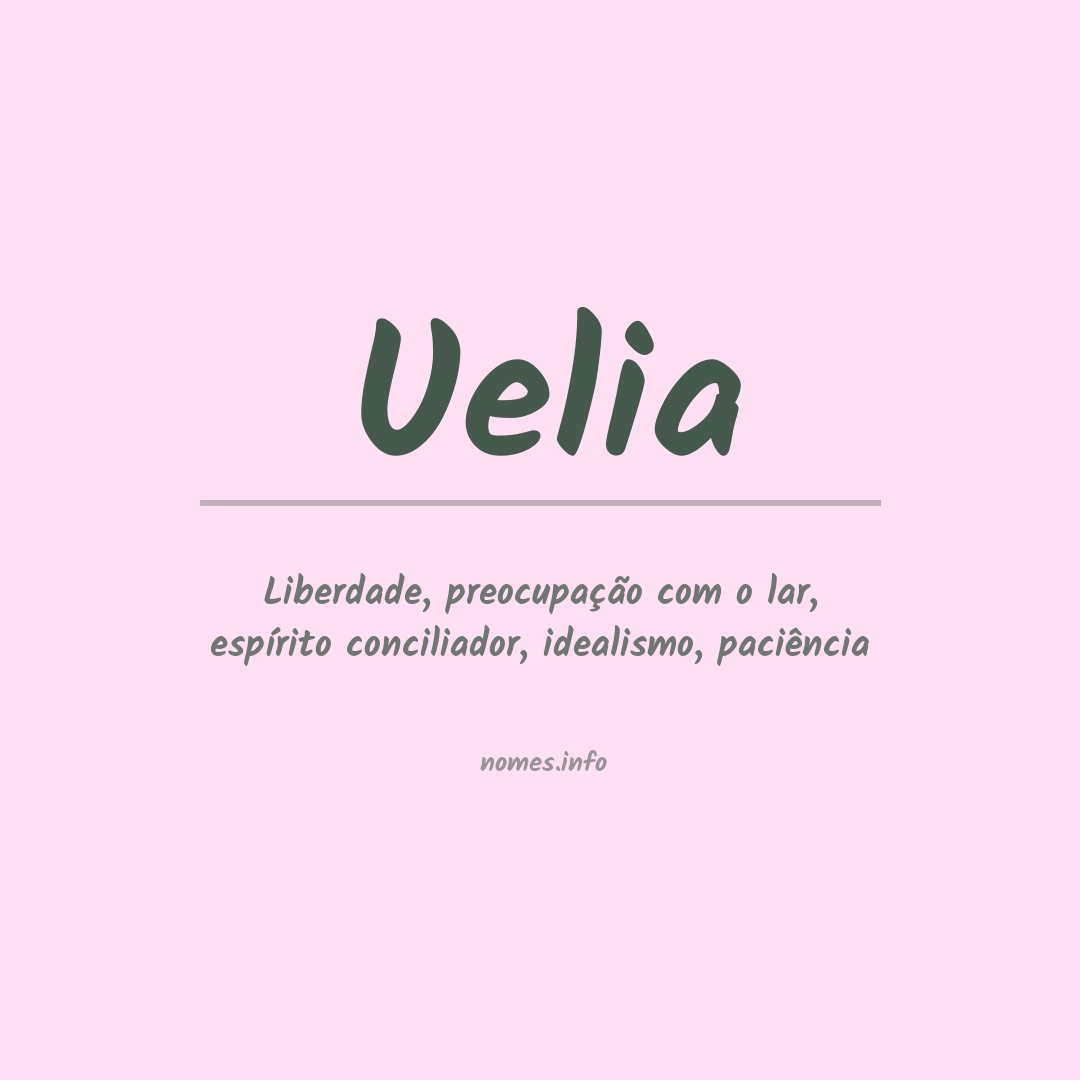 Significado do nome Uelia