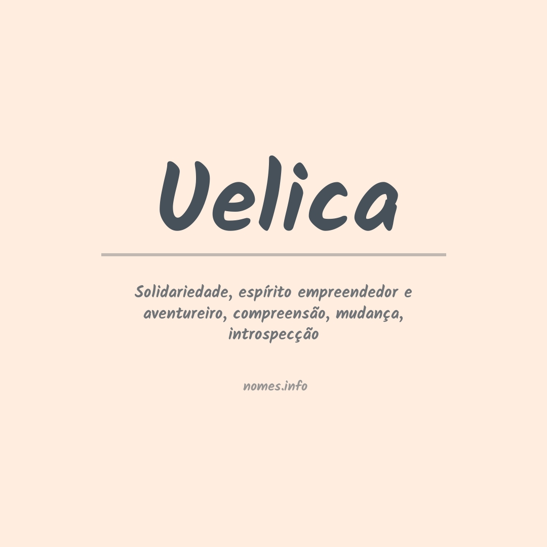 Significado do nome Uelica