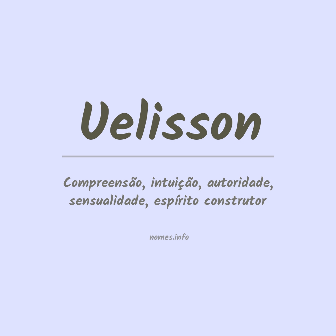Significado do nome Uelisson