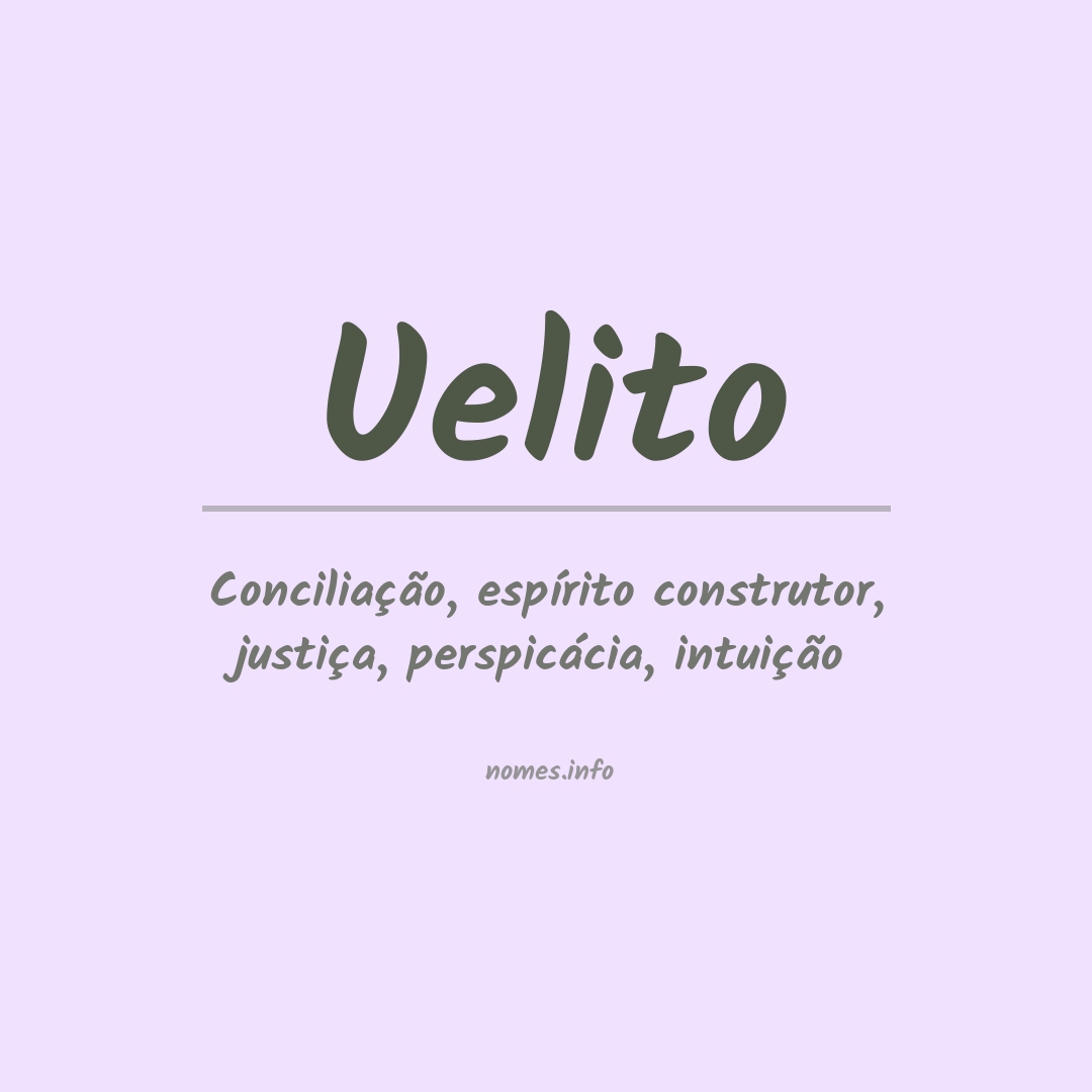 Significado do nome Uelito