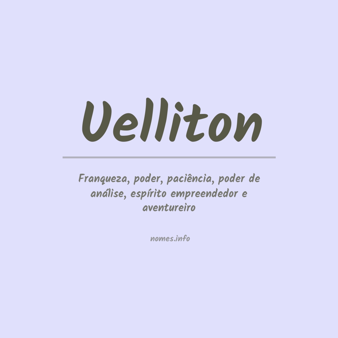 Significado do nome Uelliton