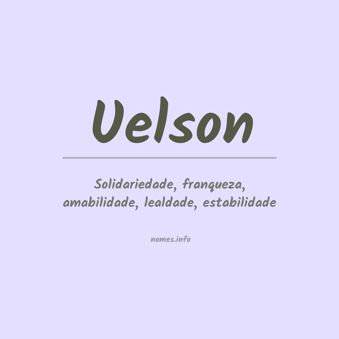 Significado do nome Uelson