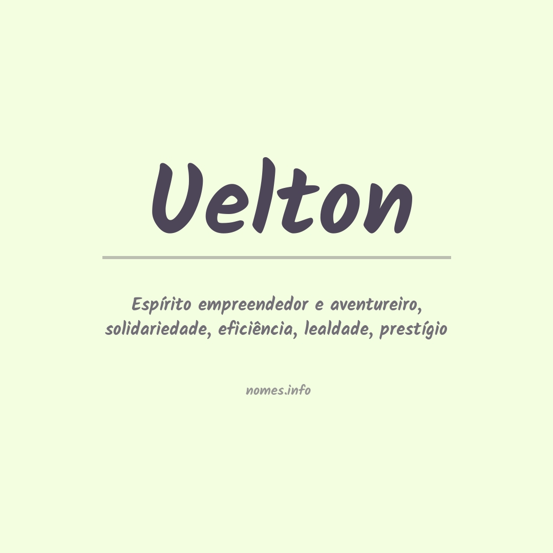 Significado do nome Uelton