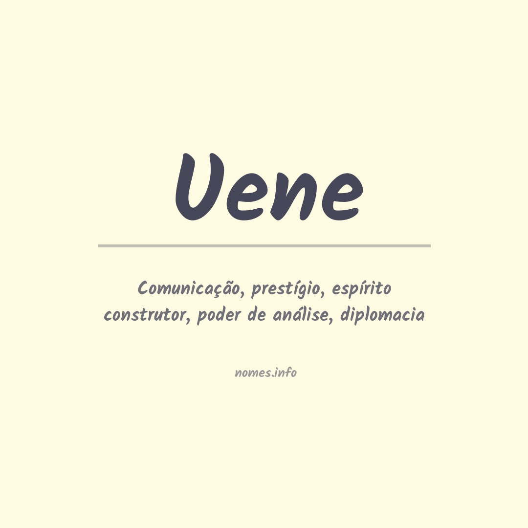 Significado do nome Uene