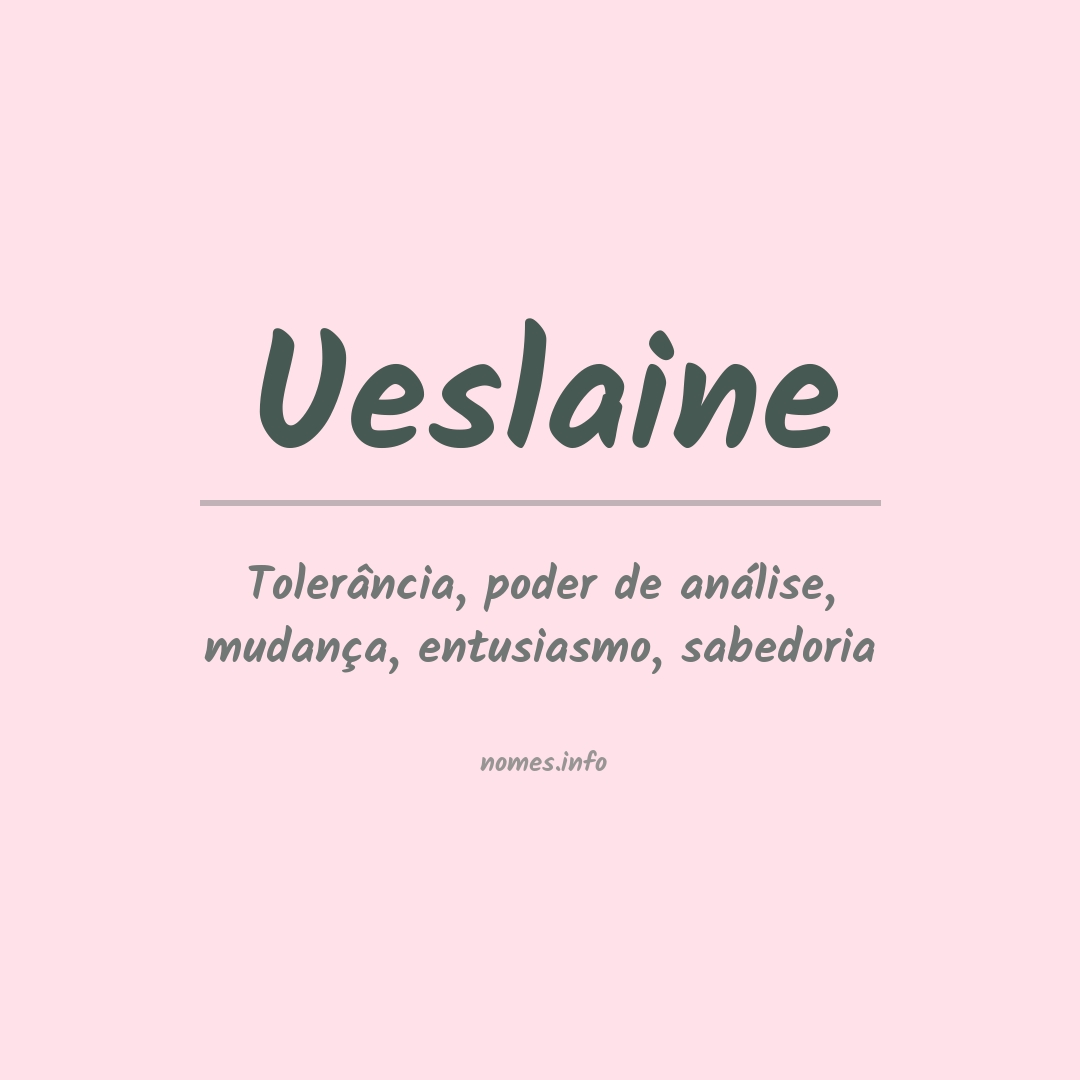 Significado do nome Ueslaine