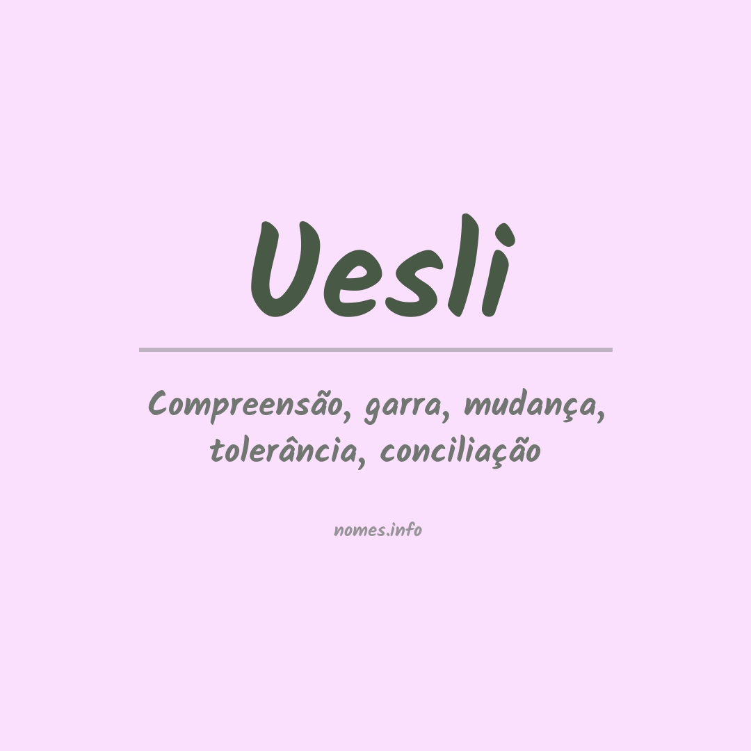 Significado do nome Uesli