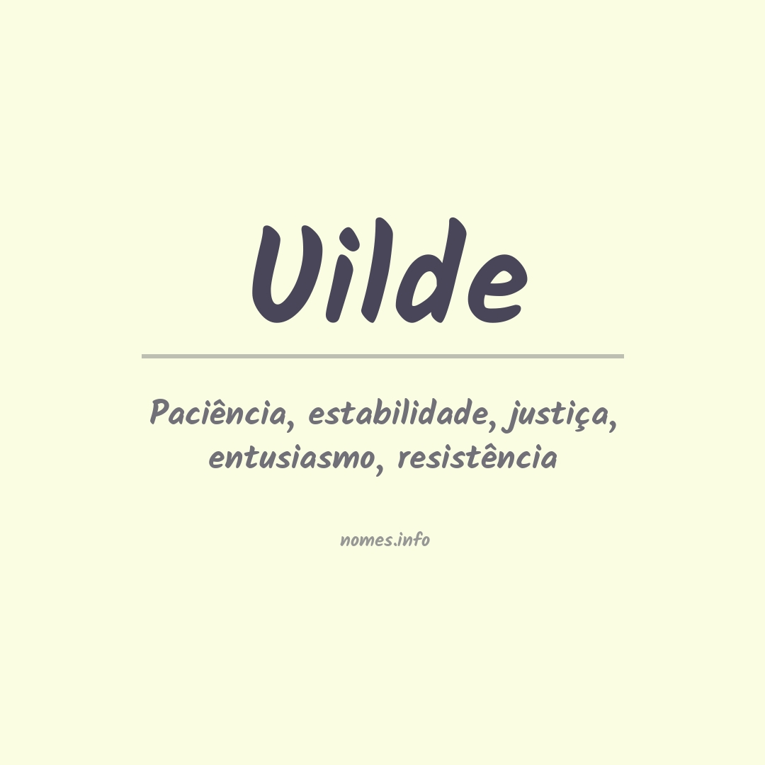 Significado do nome Uilde