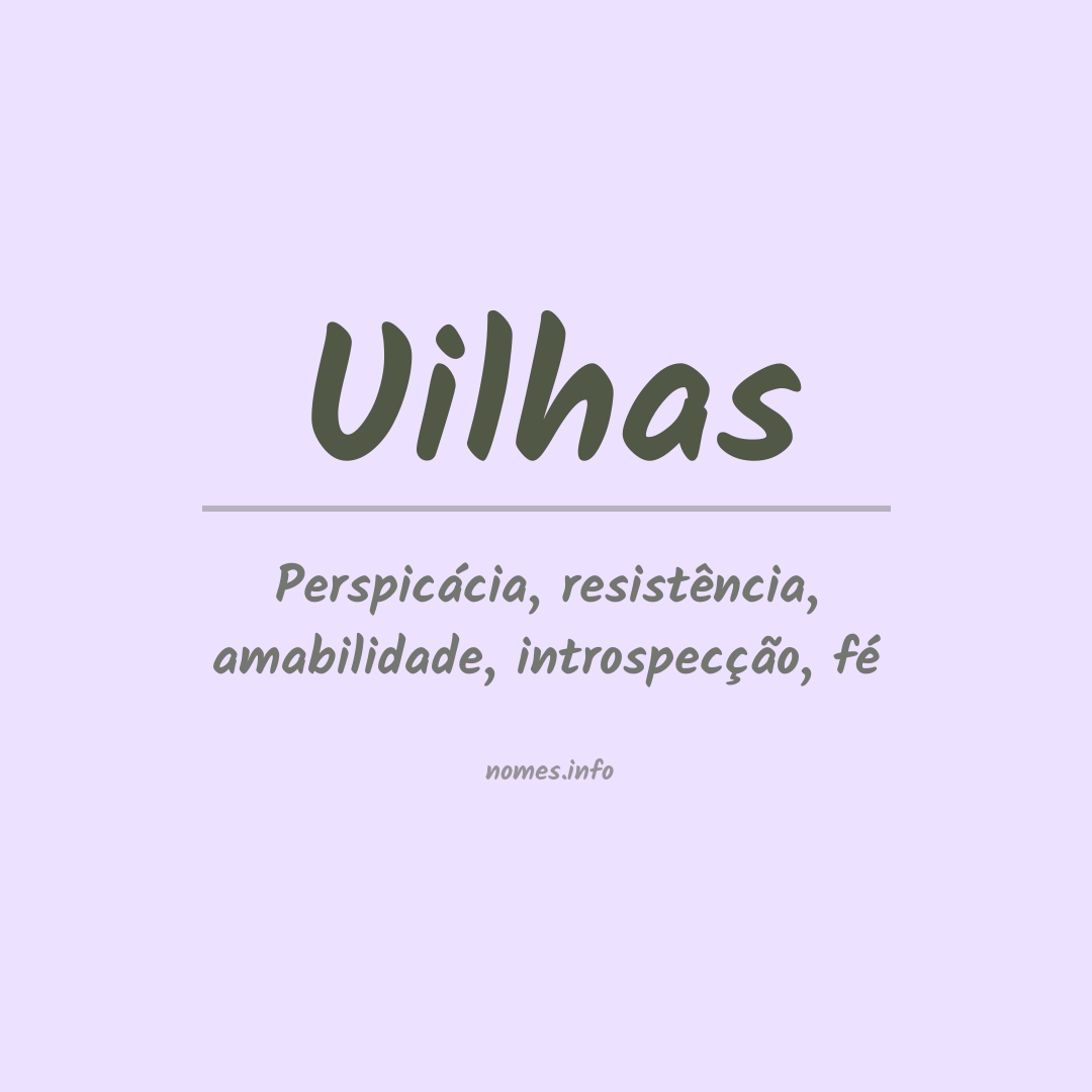 Significado do nome Uilhas