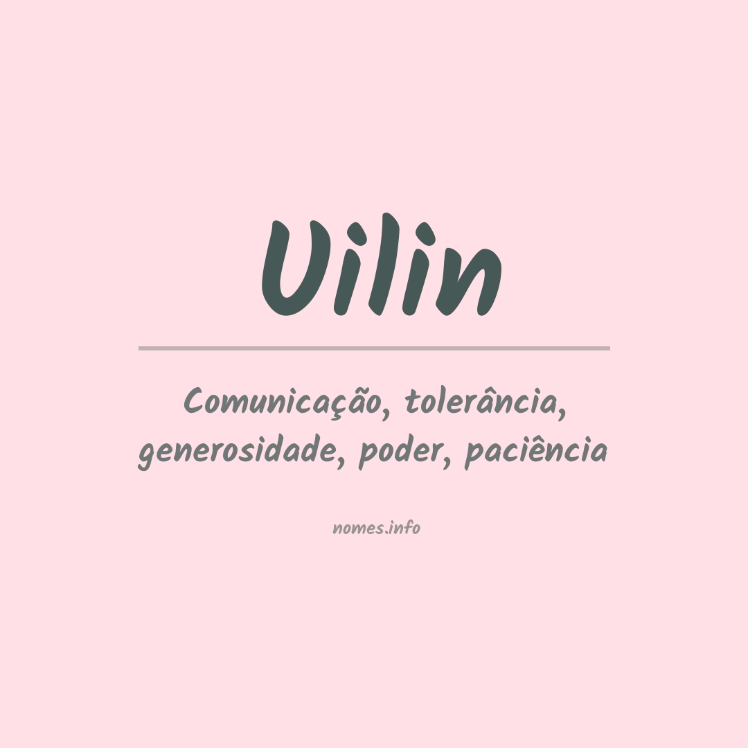 Significado do nome Uilin