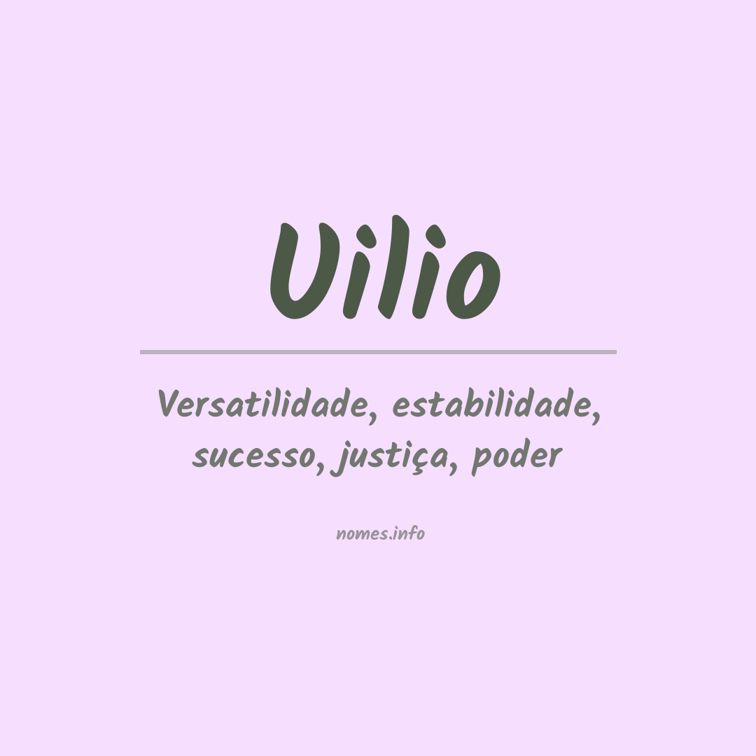 Significado do nome Uilio