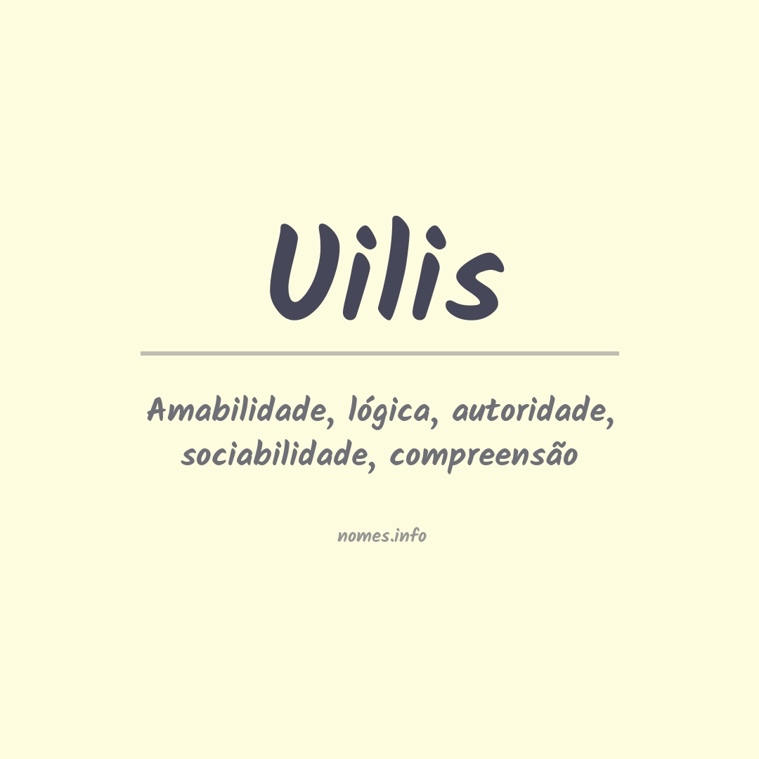 Significado do nome Uilis