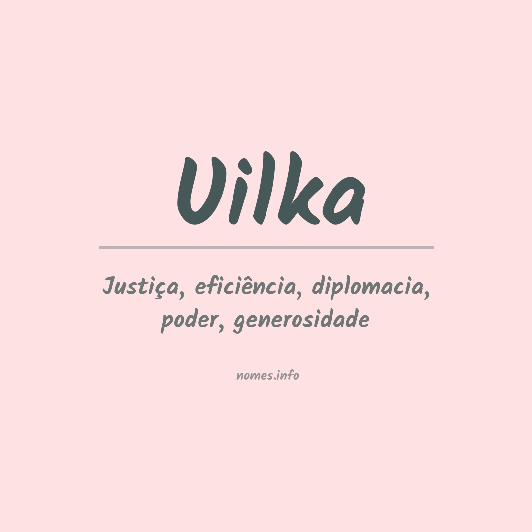 Significado do nome Uilka