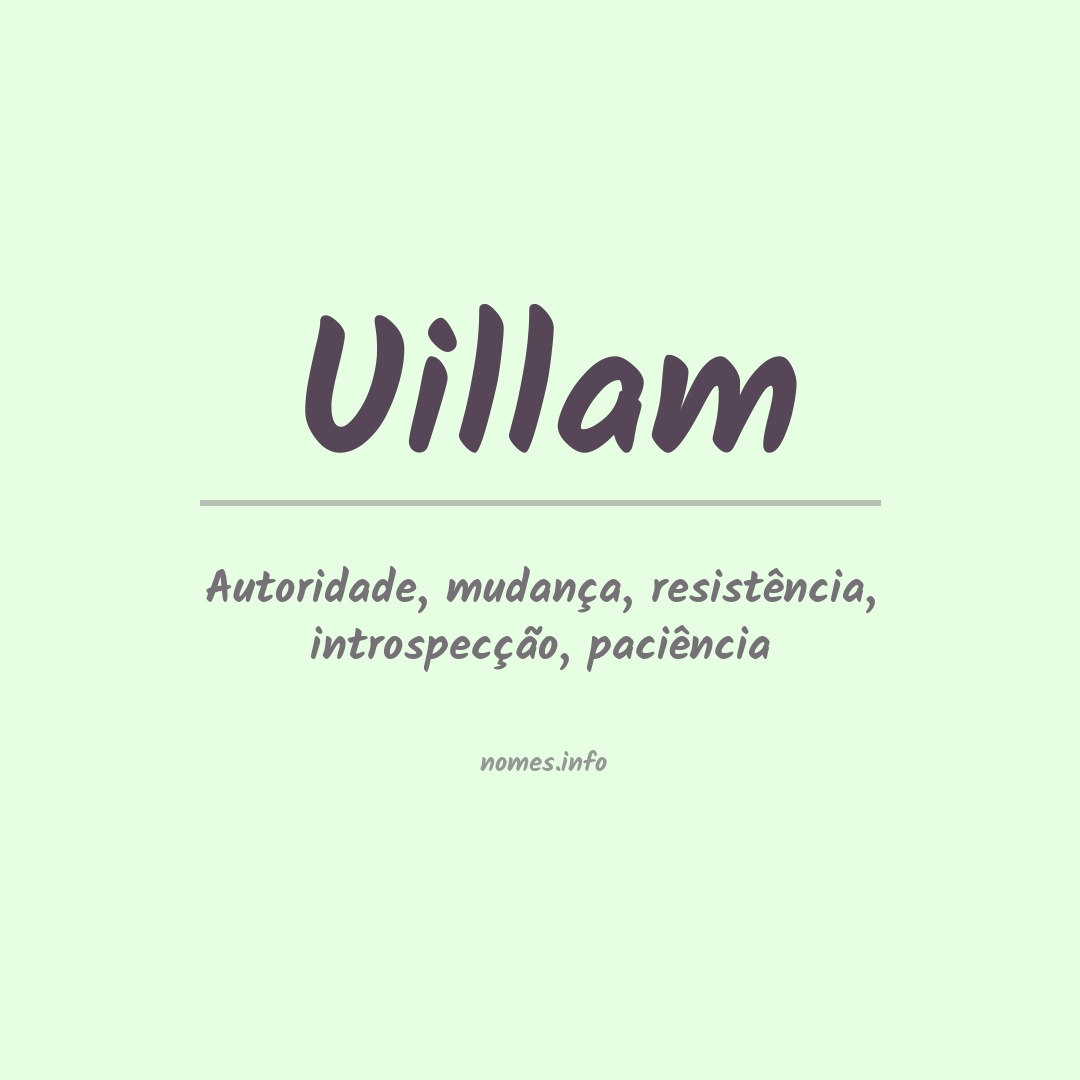 Significado do nome Uillam