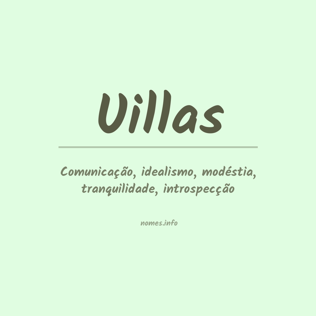 Significado do nome Uillas