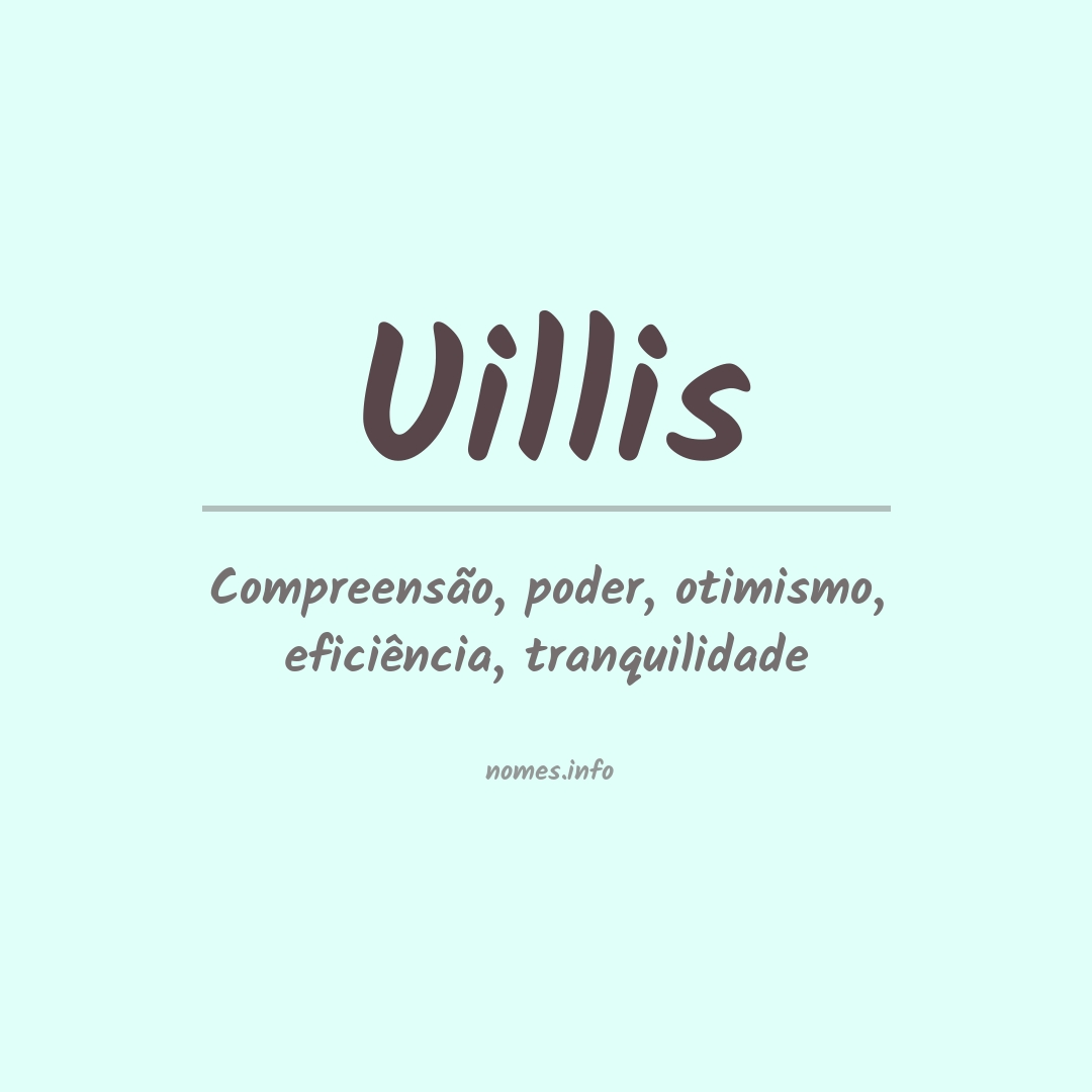 Significado do nome Uillis