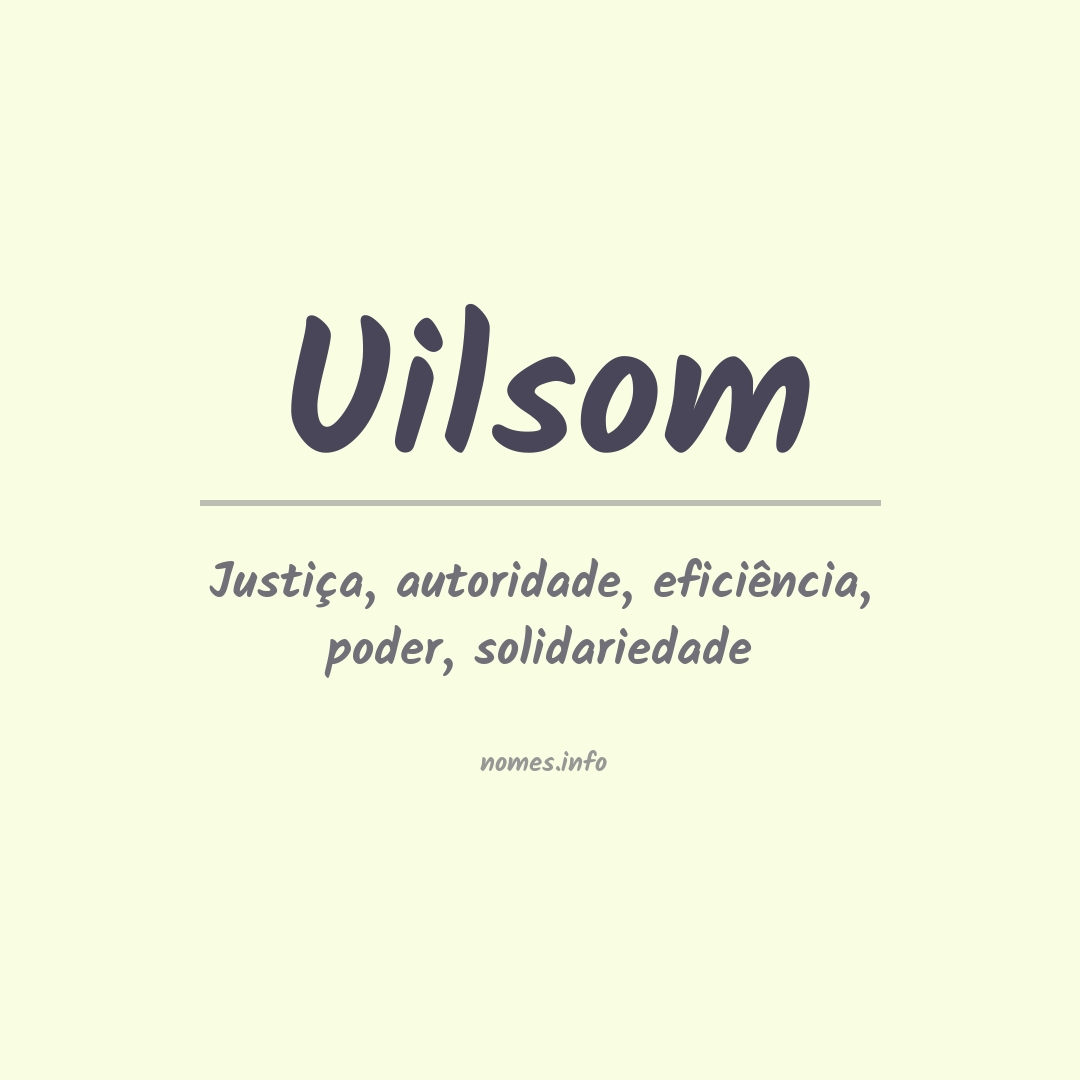 Significado do nome Uilsom