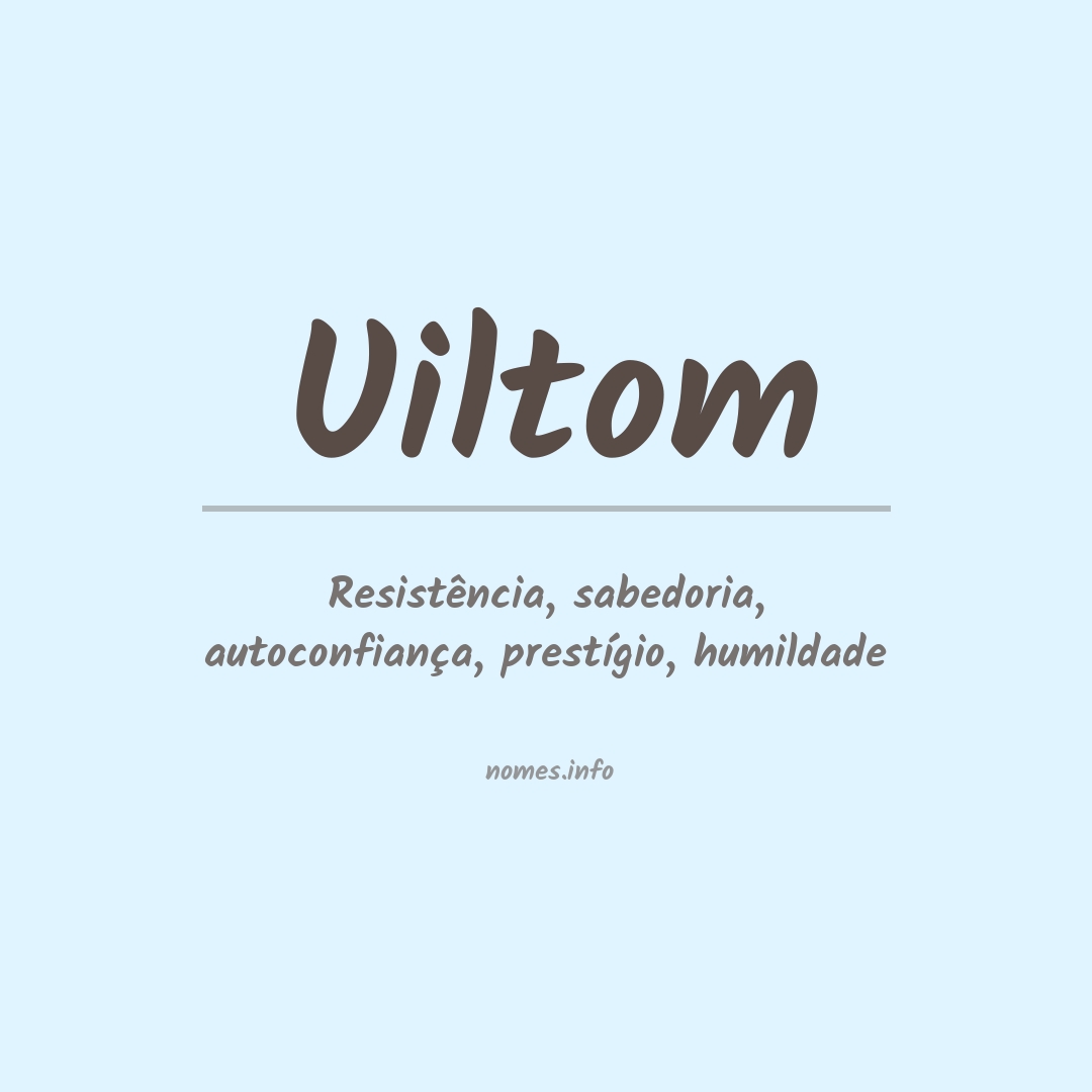 Significado do nome Uiltom