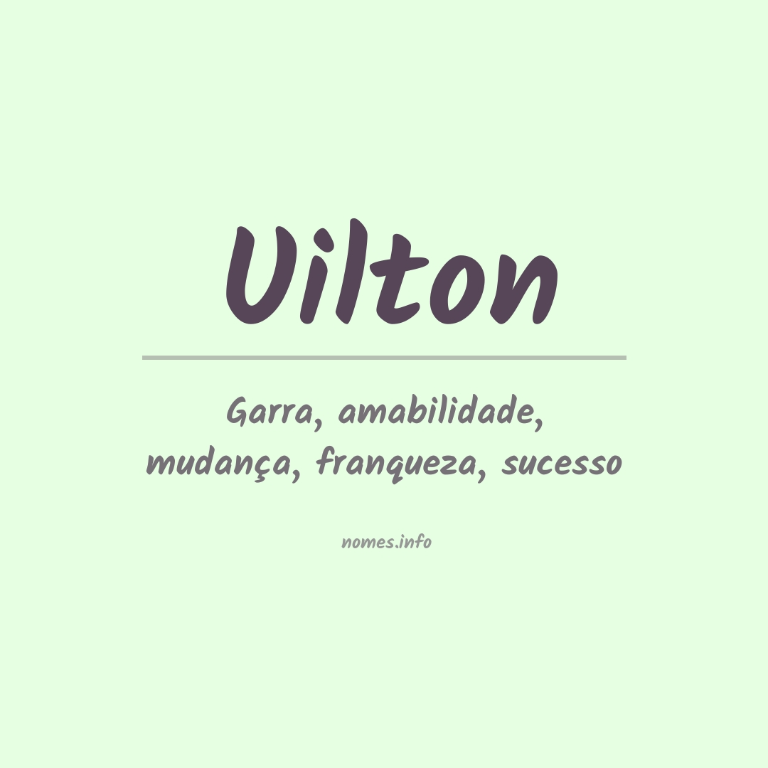 Significado do nome Uilton