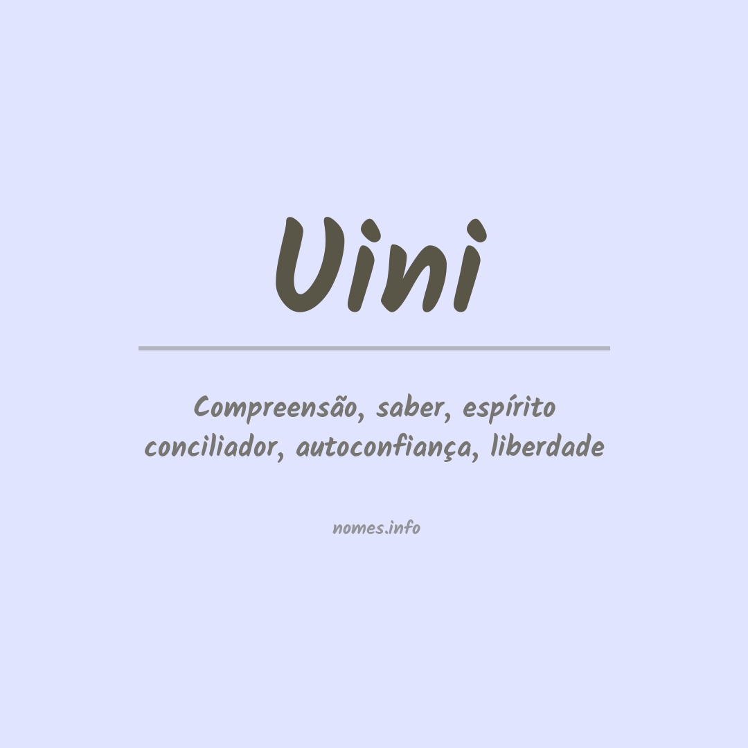 Significado do nome Uini