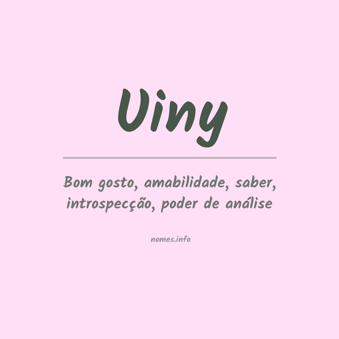 Significado do nome Uiny
