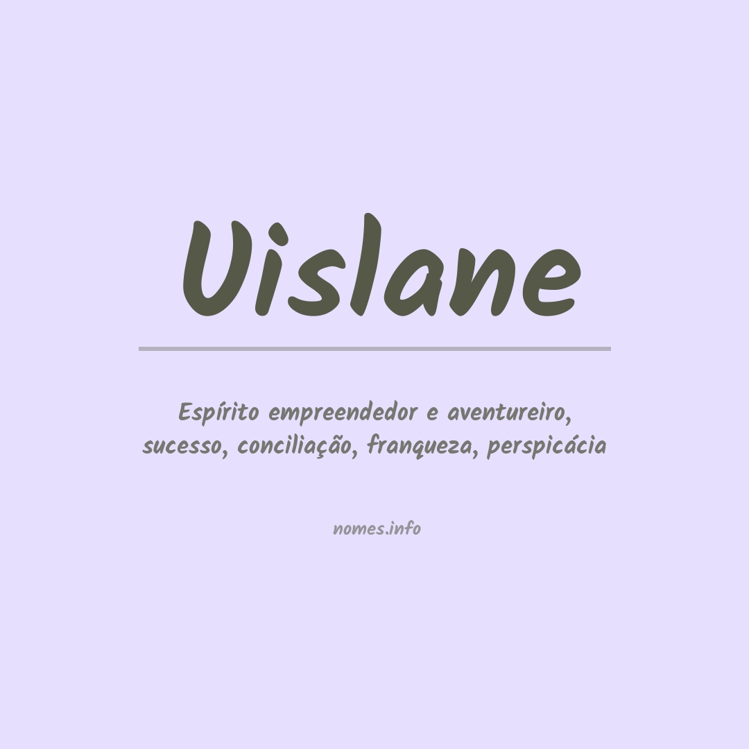 Significado do nome Uislane