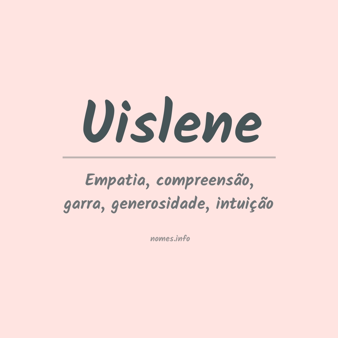 Significado do nome Uislene