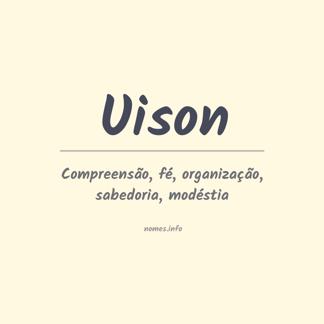 Significado do nome Uison