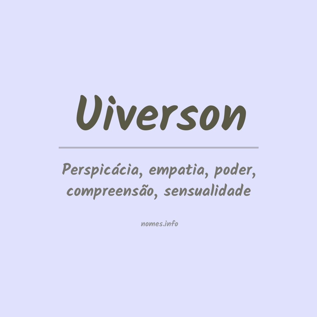 Significado do nome Uiverson