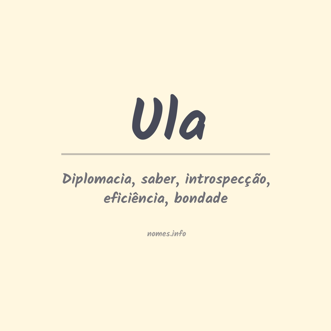 Significado do nome Ula