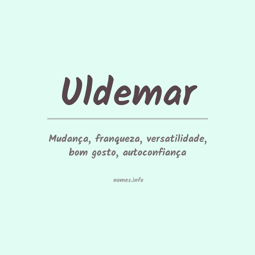 Significado do nome Uldemar