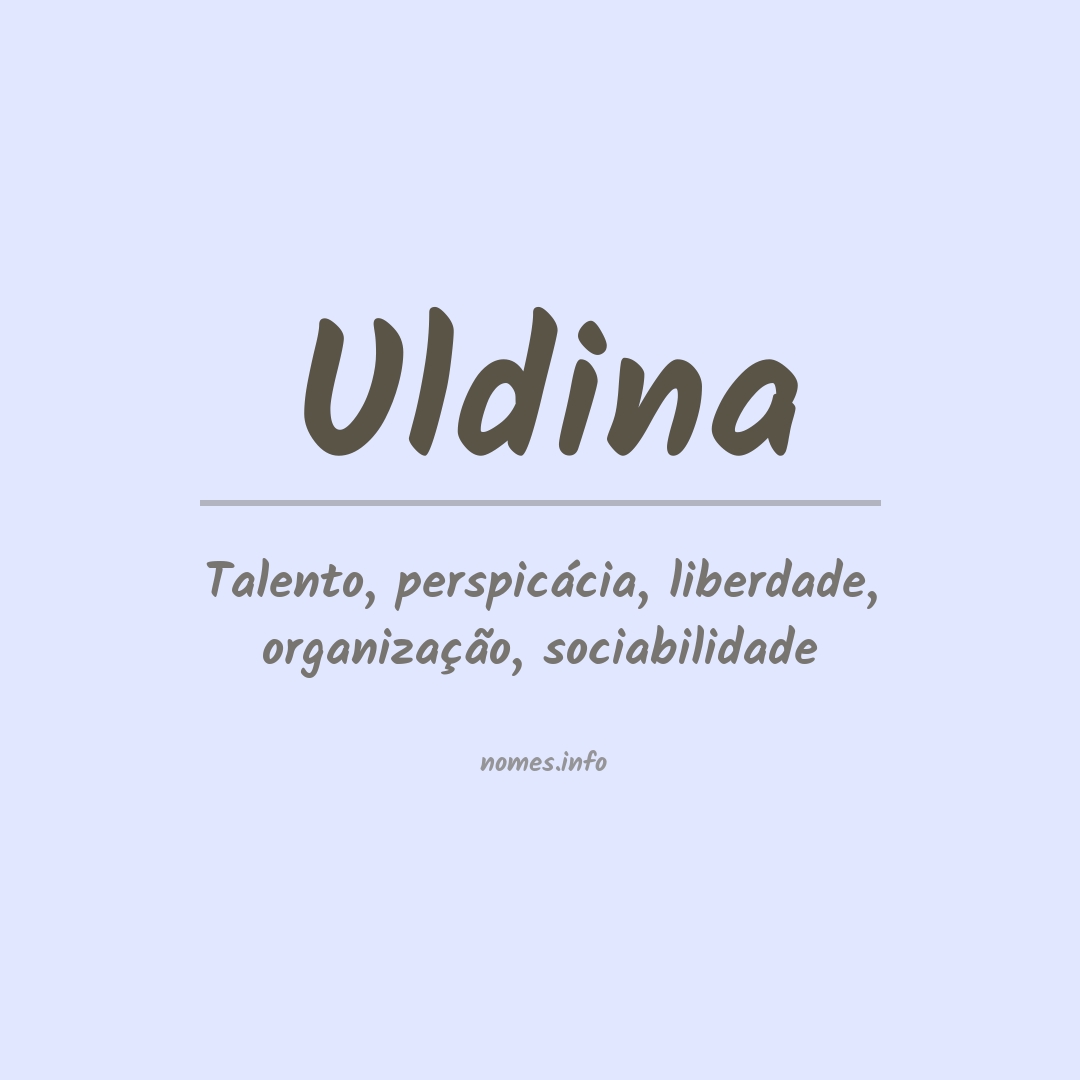 Significado do nome Uldina