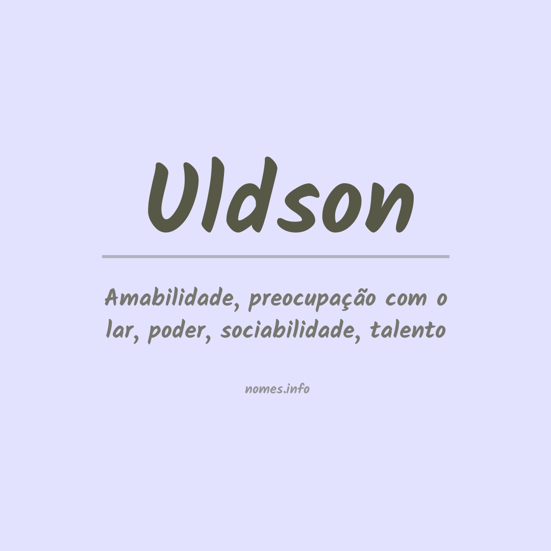 Significado do nome Uldson