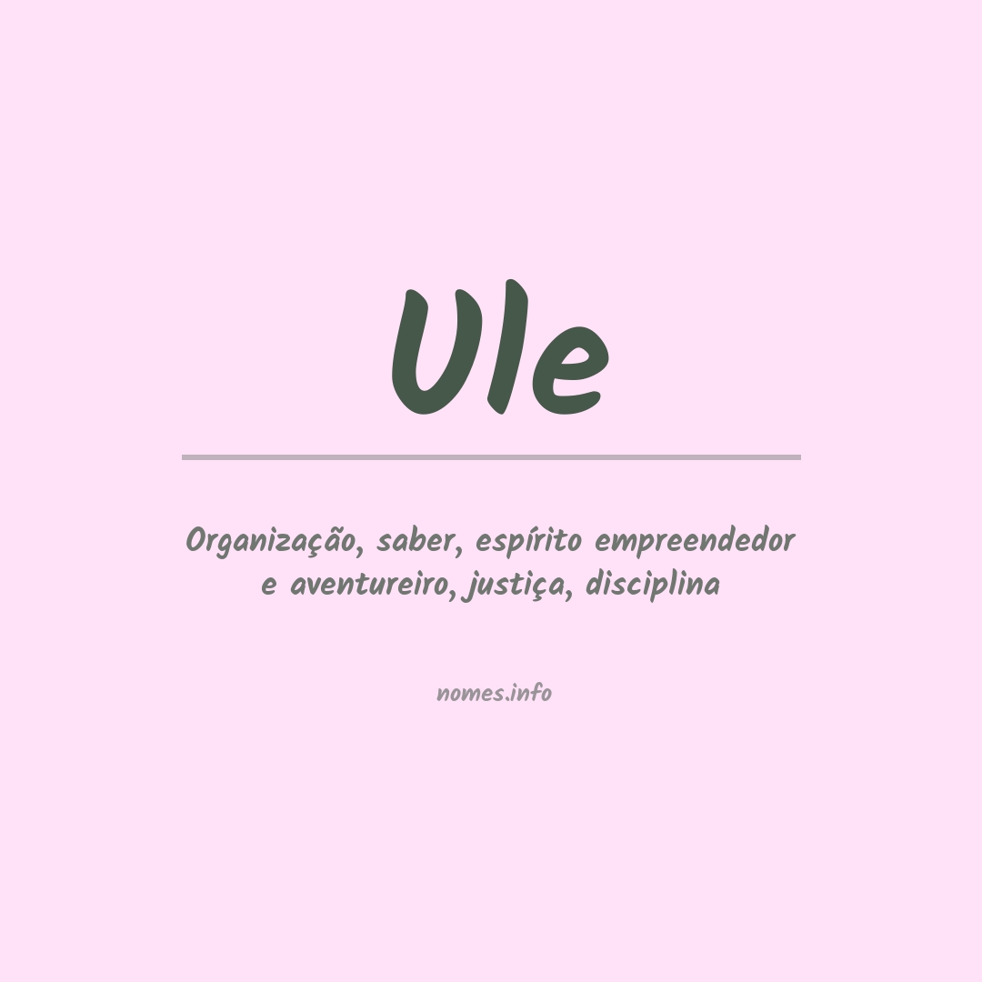 Significado do nome Ule