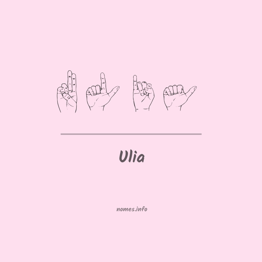 Ulia em Libras
