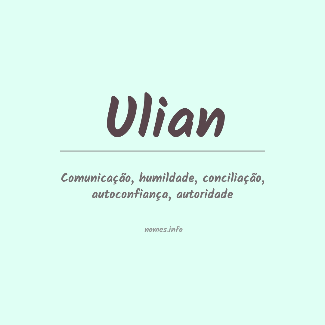 Significado do nome Ulian