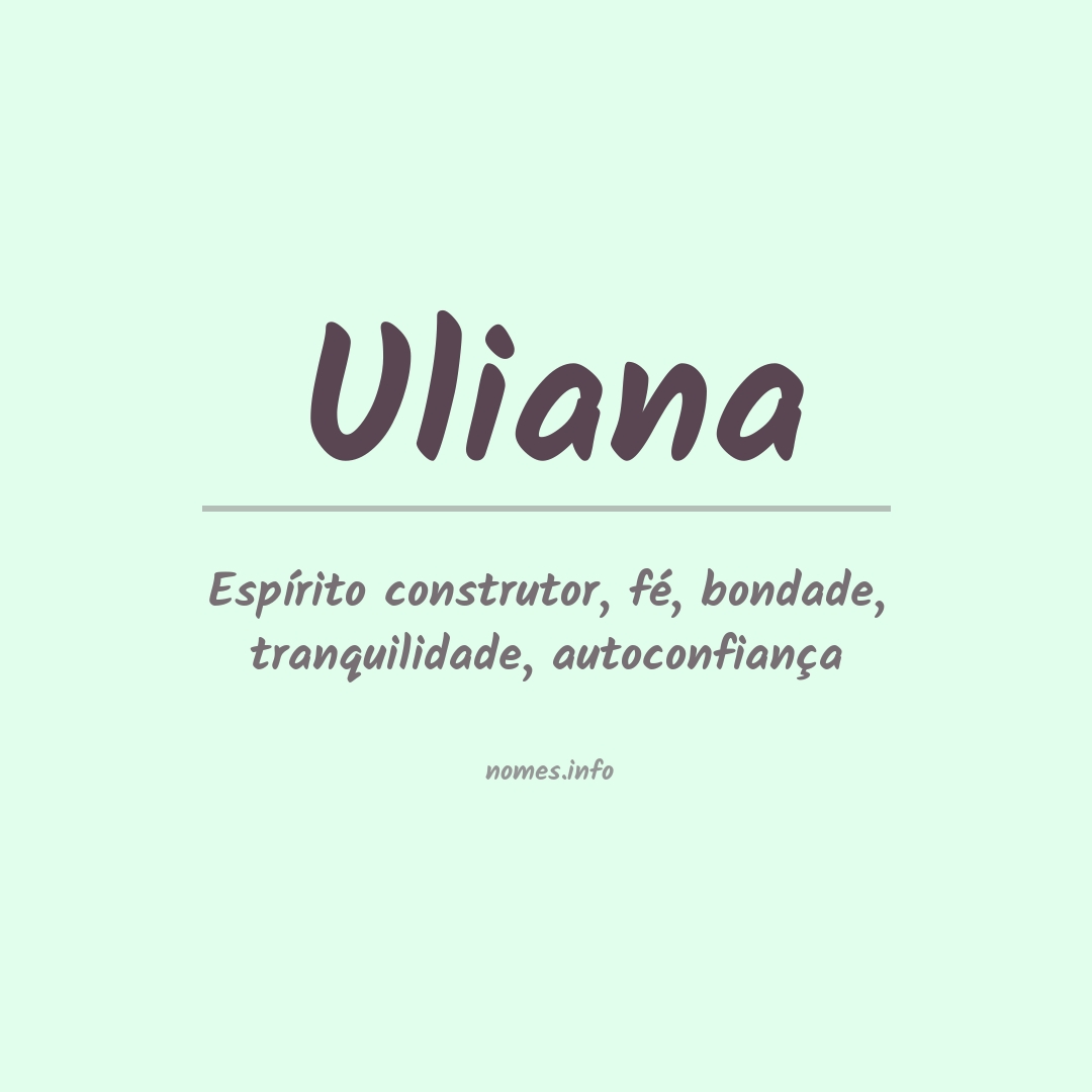 Significado do nome Uliana