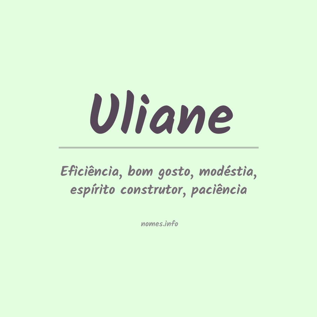 Significado do nome Uliane