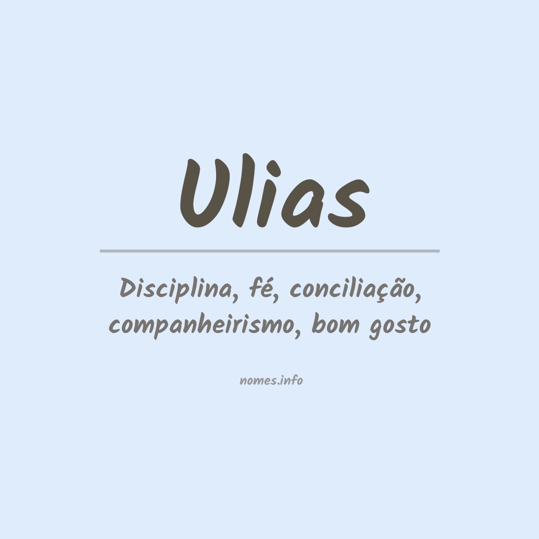 Significado do nome Ulias