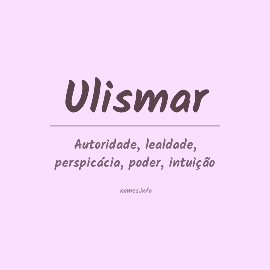 Significado do nome Ulismar